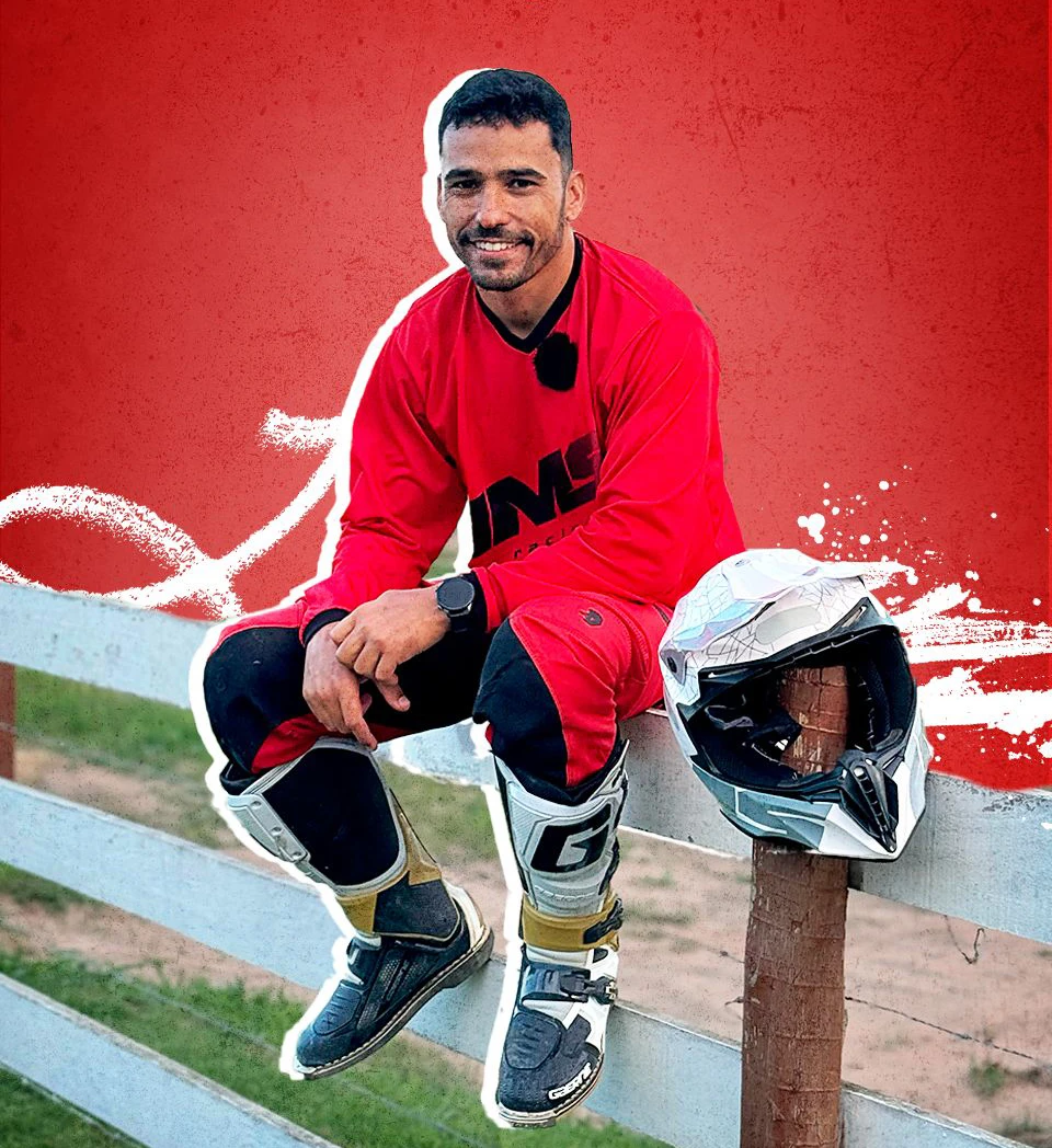 Instrutor do curso de motocross